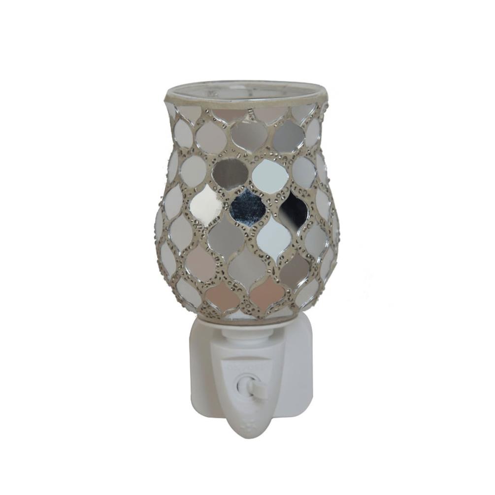 Sense Aroma Silver Moroccan Tulip Mosaic Plug In Wax Melt Warmer Extra Image 1